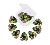 12 Pack Guitar Picks with Organizer Storage Box, Thin-Medium-Heavy Picks Handmade Plectrums Foraging ferret Guitar Plectrums Bass Ukulele Picks Acoustic Guitar Lovers Gift