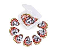 12 Pack Guitar Picks with Organizer Storage Box, Thin-Medium-Heavy Picks Handmade Plectrums Fresh Sweet Tarts Guitar Plectrums Bass Ukulele Picks Acoustic Guitar Lovers Gift