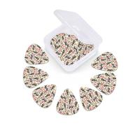 12 Pack Guitar Picks with Organizer Storage Box, Thin-Medium-Heavy Picks Handmade Plectrums fun dogs Guitar Plectrums Bass Ukulele Picks Acoustic Guitar Lovers Gift