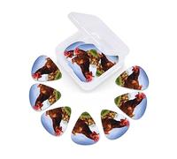 12 Pack Guitar Picks with Organizer Storage Box, Thin-Medium-Heavy Picks Handmade Plectrums Funny Chicken Green Grass Guitar Plectrums Bass Ukulele Picks Acoustic Guitar Lovers Gift