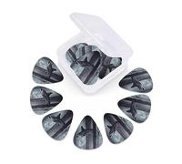 12 Pack Guitar Picks with Organizer Storage Box, Thin-Medium-Heavy Picks Handmade Plectrums Funny Sharks Design Guitar Plectrums Bass Ukulele Picks Acoustic Guitar Lovers Gift