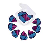 12 Pack Guitar Picks with Organizer Storage Box, Thin-Medium-Heavy Picks Handmade Plectrums Geometrical Pattern Guitar Plectrums Bass Ukulele Picks Acoustic Guitar Lovers Gift