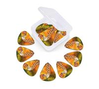 12 Pack Guitar Picks with Organizer Storage Box, Thin-Medium-Heavy Picks Handmade Plectrums Giraffe and sunflower Guitar Plectrums Bass Ukulele Picks Acoustic Guitar Lovers Gift