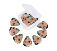 12 Pack Guitar Picks with Organizer Storage Box, Thin-Medium-Heavy Picks Handmade Plectrums Golden Retriever Guitar Plectrums Bass Ukulele Picks Acoustic Guitar Lovers Gift