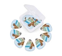 12 Pack Guitar Picks with Organizer Storage Box, Thin-Medium-Heavy Picks Handmade Plectrums Golden Retriever Guitar Plectrums Bass Ukulele Picks Acoustic Guitar Lovers Gift