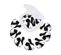 12 Pack Guitar Picks with Organizer Storage Box, Thin-Medium-Heavy Picks Handmade Plectrums Halloween Goth Guitar Plectrums Bass Ukulele Picks Acoustic Guitar Lovers Gift