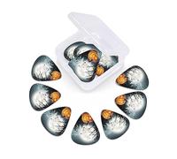 12 Pack Guitar Picks with Organizer Storage Box, Thin-Medium-Heavy Picks Handmade Plectrums halloween Moon Bat Pumpkin Guitar Plectrums Bass Ukulele Picks Acoustic Guitar Lovers Gift