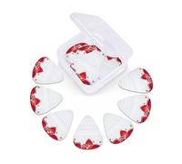 12 Pack Guitar Picks with Organizer Storage Box, Thin-Medium-Heavy Picks Handmade Plectrums Handmade Red Hearts Guitar Plectrums Bass Ukulele Picks Acoustic Guitar Lovers Gift
