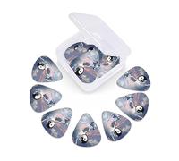 12 Pack Guitar Picks with Organizer Storage Box, Thin-Medium-Heavy Picks Handmade Plectrums Happy Penguin Guitar Plectrums Bass Ukulele Picks Acoustic Guitar Lovers Gift