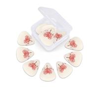 12 Pack Guitar Picks with Organizer Storage Box, Thin-Medium-Heavy Picks Handmade Plectrums Heart Shaped Trees Guitar Plectrums Bass Ukulele Picks Acoustic Guitar Lovers Gift