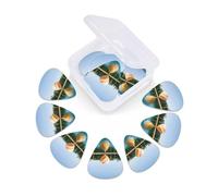 12 Pack Guitar Picks with Organizer Storage Box, Thin-Medium-Heavy Picks Handmade Plectrums Hot Balloon Above The Calm Lake Guitar Plectrums Bass Ukulele Picks Acoustic Guitar Lovers Gift
