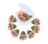 12 Pack Guitar Picks with Organizer Storage Box, Thin-Medium-Heavy Picks Handmade Plectrums jackson square Guitar Plectrums Bass Ukulele Picks Acoustic Guitar Lovers Gift