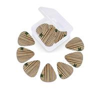 12 Pack Guitar Picks with Organizer Storage Box, Thin-Medium-Heavy Picks Handmade Plectrums Large Bamboo Raft Guitar Plectrums Bass Ukulele Picks Acoustic Guitar Lovers Gift