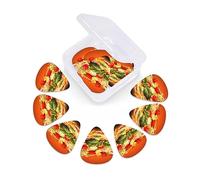 12 Pack Guitar Picks with Organizer Storage Box, Thin-Medium-Heavy Picks Handmade Plectrums Large Pizza Guitar Plectrums Bass Ukulele Picks Acoustic Guitar Lovers Gift