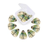 12 Pack Guitar Picks with Organizer Storage Box, Thin-Medium-Heavy Picks Handmade Plectrums man sitting under a tree Guitar Plectrums Bass Ukulele Picks Acoustic Guitar Lovers Gift