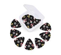 12 Pack Guitar Picks with Organizer Storage Box, Thin-Medium-Heavy Picks Handmade Plectrums Merry Christmas Guitar Plectrums Bass Ukulele Picks Acoustic Guitar Lovers Gift