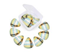 12 Pack Guitar Picks with Organizer Storage Box, Thin-Medium-Heavy Picks Handmade Plectrums Nice Guitar Guitar Plectrums Bass Ukulele Picks Acoustic Guitar Lovers Gift