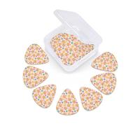 12 Pack Guitar Picks with Organizer Storage Box, Thin-Medium-Heavy Picks Handmade Plectrums Pomeranians Cartoon Flowers Guitar Plectrums Bass Ukulele Picks Acoustic Guitar Lovers Gift