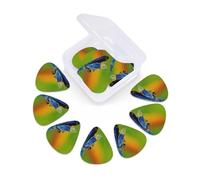 12 Pack Guitar Picks with Organizer Storage Box, Thin-Medium-Heavy Picks Handmade Plectrums purple blue dragonfly Guitar Plectrums Bass Ukulele Picks Acoustic Guitar Lovers Gift