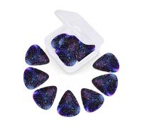 12 Pack Guitar Picks with Organizer Storage Box, Thin-Medium-Heavy Picks Handmade Plectrums Purple Owl Guitar Plectrums Bass Ukulele Picks Acoustic Guitar Lovers Gift