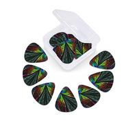 12 Pack Guitar Picks with Organizer Storage Box, Thin-Medium-Heavy Picks Handmade Plectrums Rainbow Butterfly Guitar Plectrums Bass Ukulele Picks Acoustic Guitar Lovers Gift