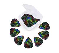 12 Pack Guitar Picks with Organizer Storage Box, Thin-Medium-Heavy Picks Handmade Plectrums Rainbow Butterfly Guitar Plectrums Bass Ukulele Picks Acoustic Guitar Lovers Gift
