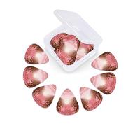 12 Pack Guitar Picks with Organizer Storage Box, Thin-Medium-Heavy Picks Handmade Plectrums Romantic Tunnel of Pink Flower Trees Guitar Plectrums Bass Ukulele Picks Acoustic Guitar Lovers Gift