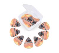 12 Pack Guitar Picks with Organizer Storage Box, Thin-Medium-Heavy Picks Handmade Plectrums sea turtle sunset Guitar Plectrums Bass Ukulele Picks Acoustic Guitar Lovers Gift