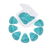 12 Pack Guitar Picks with Organizer Storage Box, Thin-Medium-Heavy Picks Handmade Plectrums Swimming pool water Guitar Plectrums Bass Ukulele Picks Acoustic Guitar Lovers Gift