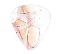 12 Pack Guitar Picks With Storage Box,3 Different Thickness Ballet Shoes Printed Guitar Picks For Acoustic Guitar Bass Electric Ukulele,Includes 0.46 0.71 0.96mm 4 Each