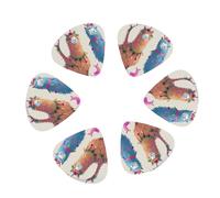 12-Pack Guitar Picks With storage box, Alpaca Llama Printed Guitar Plectrums Universal Accessories(0.46mm,0.71mm,0.96mm)