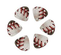 12-Pack Guitar Picks With storage box, Baseball Lace Close Up Printed Guitar Plectrums Universal Accessories(0.46mm,0.71mm,0.96mm)