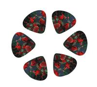 12-Pack Guitar Picks With storage box, beautiful red Birds Printed Guitar Plectrums Universal Accessories(0.46mm,0.71mm,0.96mm)