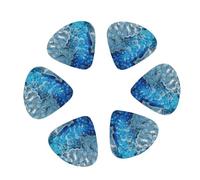 12-Pack Guitar Picks With storage box, Bright Aqua Blue Turquoise Printed Guitar Plectrums Universal Accessories(0.46mm,0.71mm,0.96mm)