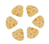 12-Pack Guitar Picks With storage box, Corgi Pattern Printed Guitar Plectrums Universal Accessories(0.46mm,0.71mm,0.96mm)