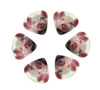 12-Pack Guitar Picks With storage box, Cute Farm Animals Printed Guitar Plectrums Universal Accessories(0.46mm,0.71mm,0.96mm)