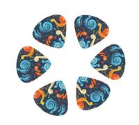 12-Pack Guitar Picks With storage box, Cute Snail Printed Guitar Plectrums Universal Accessories(0.46mm,0.71mm,0.96mm)