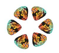 12-Pack Guitar Picks With storage box, Dance With Music Printed Guitar Plectrums Universal Accessories(0.46mm,0.71mm,0.96mm)