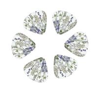 12-Pack Guitar Picks With storage box, Flowering Herbs and Herbaceous Plants Printed Guitar Plectrums Universal Accessories(0.46mm,0.71mm,0.96mm)