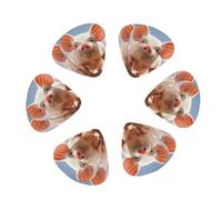 12-Pack Guitar Picks With storage box, Funny Animals Farm Print Printed Guitar Plectrums Universal Accessories(0.46mm,0.71mm,0.96mm)
