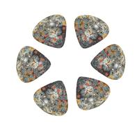 12-Pack Guitar Picks With storage box, Funny Cats and Flowers Printed Guitar Plectrums Universal Accessories(0.46mm,0.71mm,0.96mm)