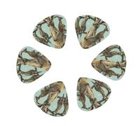 12-Pack Guitar Picks With storage box, Funny for Kangaroo Zoo print Printed Guitar Plectrums Universal Accessories(0.46mm,0.71mm,0.96mm)