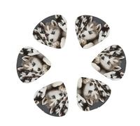 12-Pack Guitar Picks With storage box, Husky Puppies Dogs Printed Guitar Plectrums Universal Accessories(0.46mm,0.71mm,0.96mm)