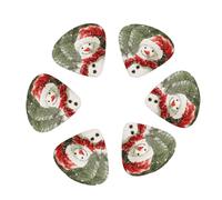 12-Pack Guitar Picks With storage box, Merry Christmas With Happy Snowman Printed Guitar Plectrums Universal Accessories(0.46mm,0.71mm,0.96mm)