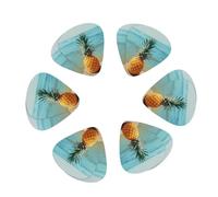 12-Pack Guitar Picks With storage box, Pineapple by The Sea Printed Guitar Plectrums Universal Accessories(0.46mm,0.71mm,0.96mm)