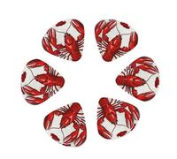 12-Pack Guitar Picks With storage box, Red Lobster Print Printed Guitar Plectrums Universal Accessories(0.46mm,0.71mm,0.96mm)