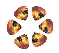 12-Pack Guitar Picks With storage box, Sport Golf Ball Sunset Tree Printed Guitar Plectrums Universal Accessories(0.46mm,0.71mm,0.96mm)