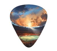 12 Pack Guitar Picks Wonderful soccer game Print Plectrums With Organizer Storage Box Thin Medium Heavy, For Guitar Bass