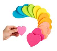 12 Pack Heart Post It Notes, Cute Sticky Notes for Bridal Party Events, Love Notes for Bachelorette Photo Props, Speech Bubble Post It Notes in 7 cm by 7 cm Dimensions