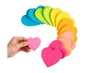12 Pack Heart Post It Notes, Cute Sticky Notes for Bridal Party Events, Love Notes for Bachelorette Photo Props, Speech Bubble Post It Notes in 7 cm by 7 cm Dimensions